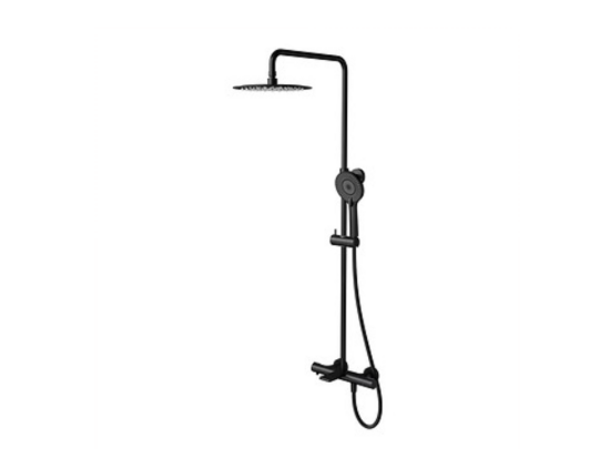 Cersanit vannas sistēma Virgo ar termostatmaisītāju, melna